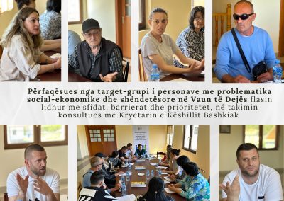 Takimi i gjashtë konsultues, PAK dhe persona me problematika social-ekonomike në Vaun e Dejës dialogojnë me vendimmarrësit lokalë