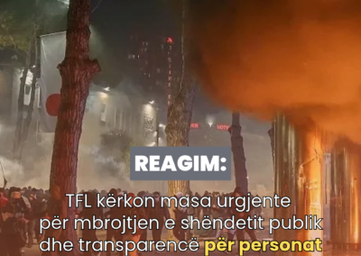 TFL kërkon masa urgjente për mbrojtjen e shëndetit publik dhe transparencë për personat e dëmtuar gjatë protestave